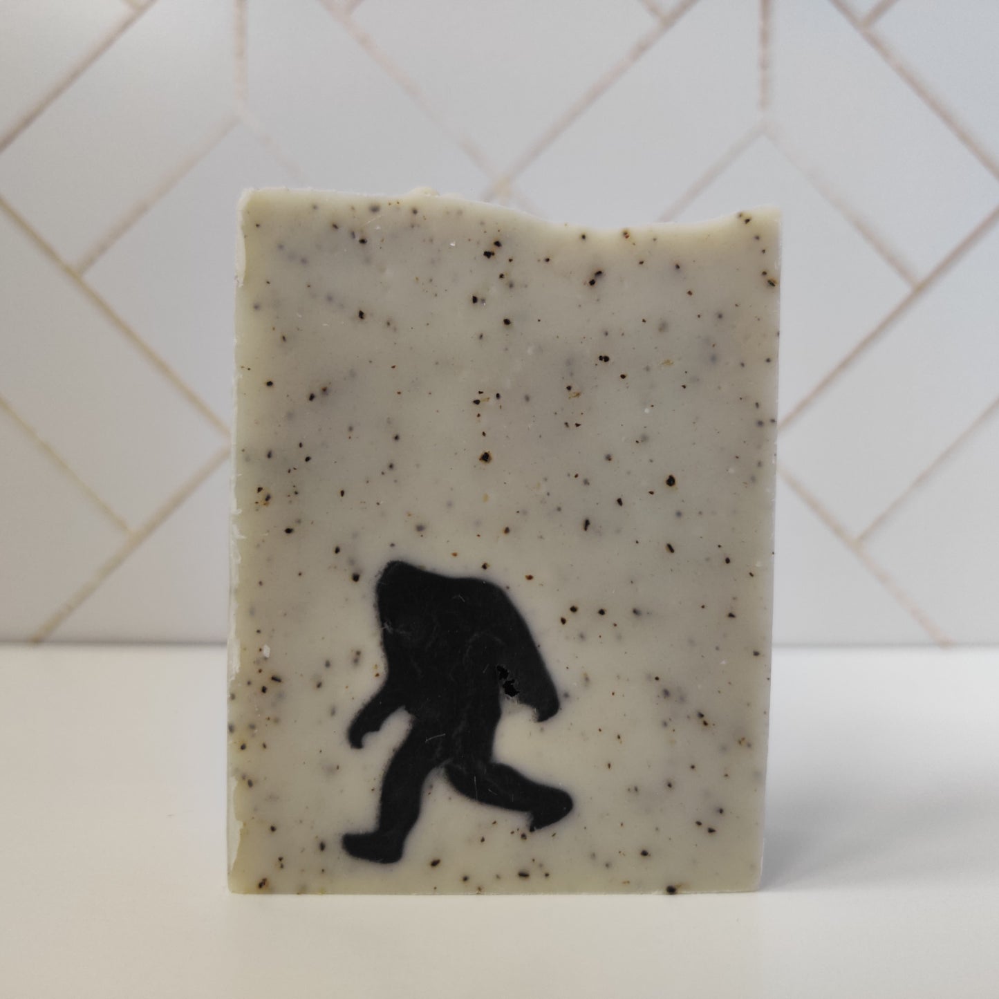 Bigfoot Soap featuring silhouette of bigfoot