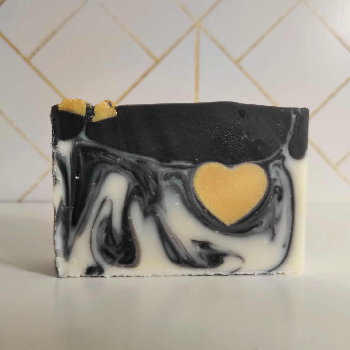 Unlikely Hero Soap Activated Charcoal Gold Heart